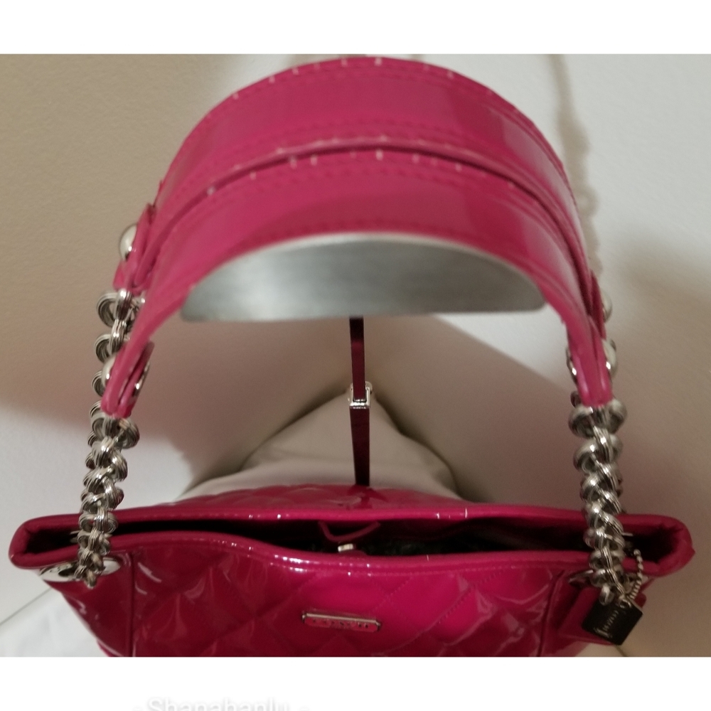 COACH F19830 Poppy Quilted Liquid Gloss Hot Pink - Picture 7 of 10